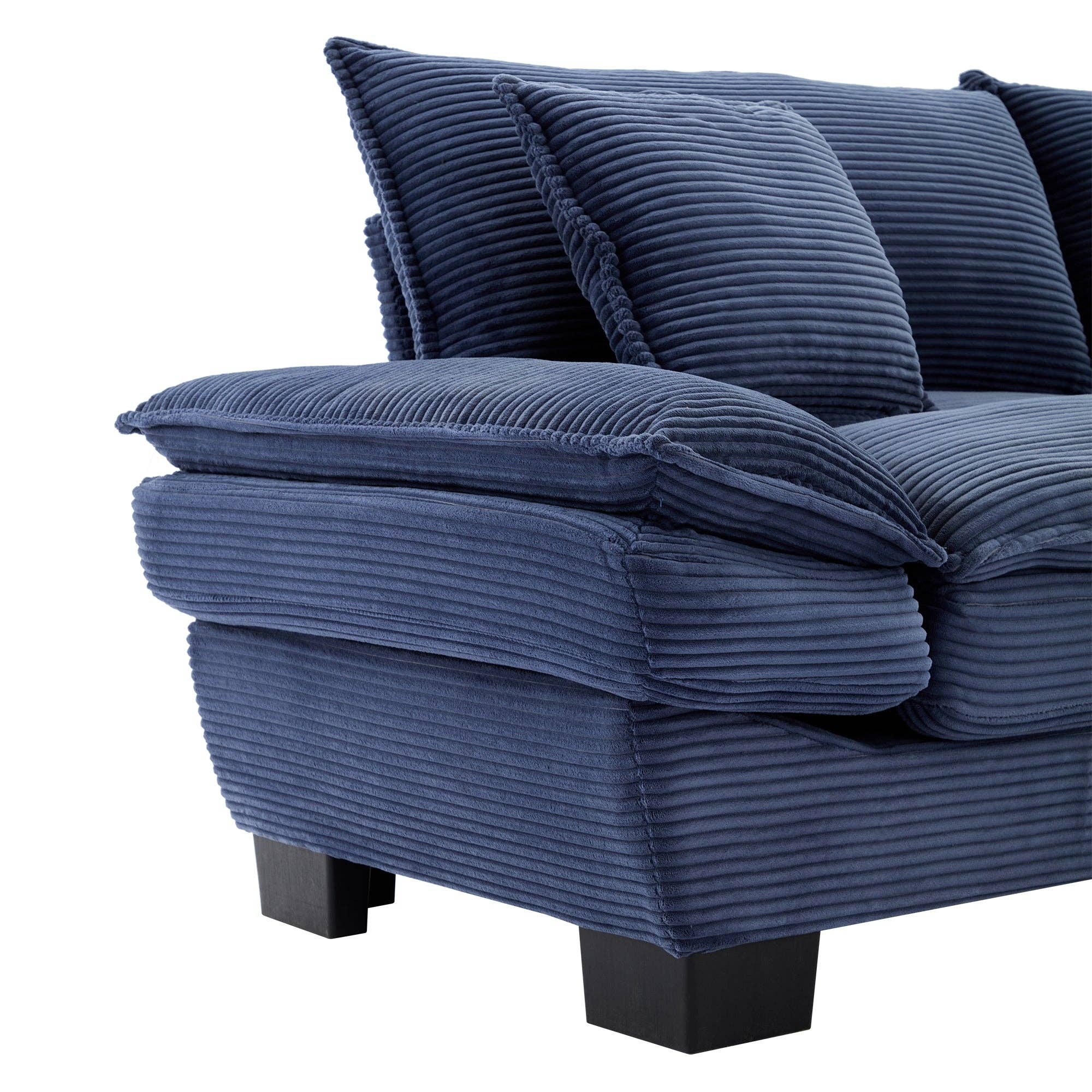 BlakOutlet - Wholesale Sofa - Corduroy Sofa Sleeper Couch Loveseat Sofa with Pillows6