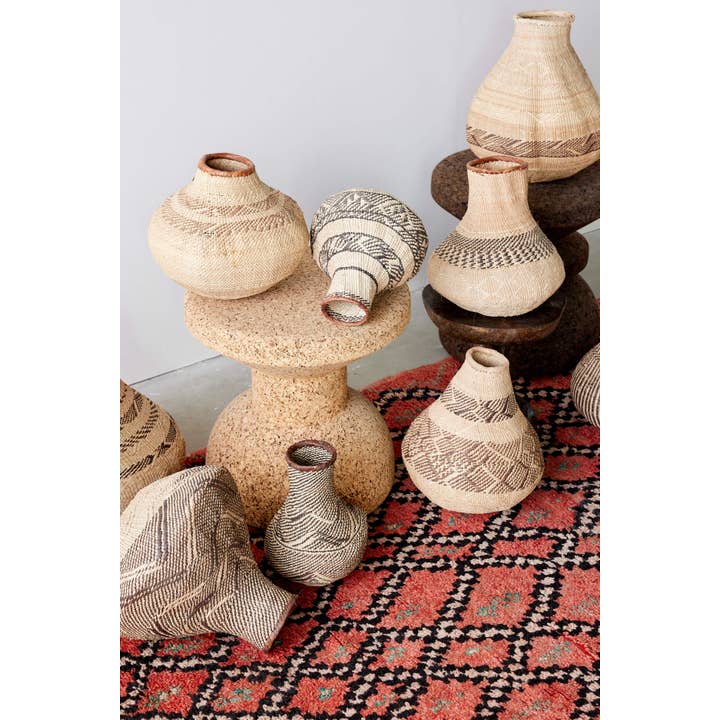 kanju Interiors - Vente Paniers - Panier Binga Nongo tissé, motifs variés7