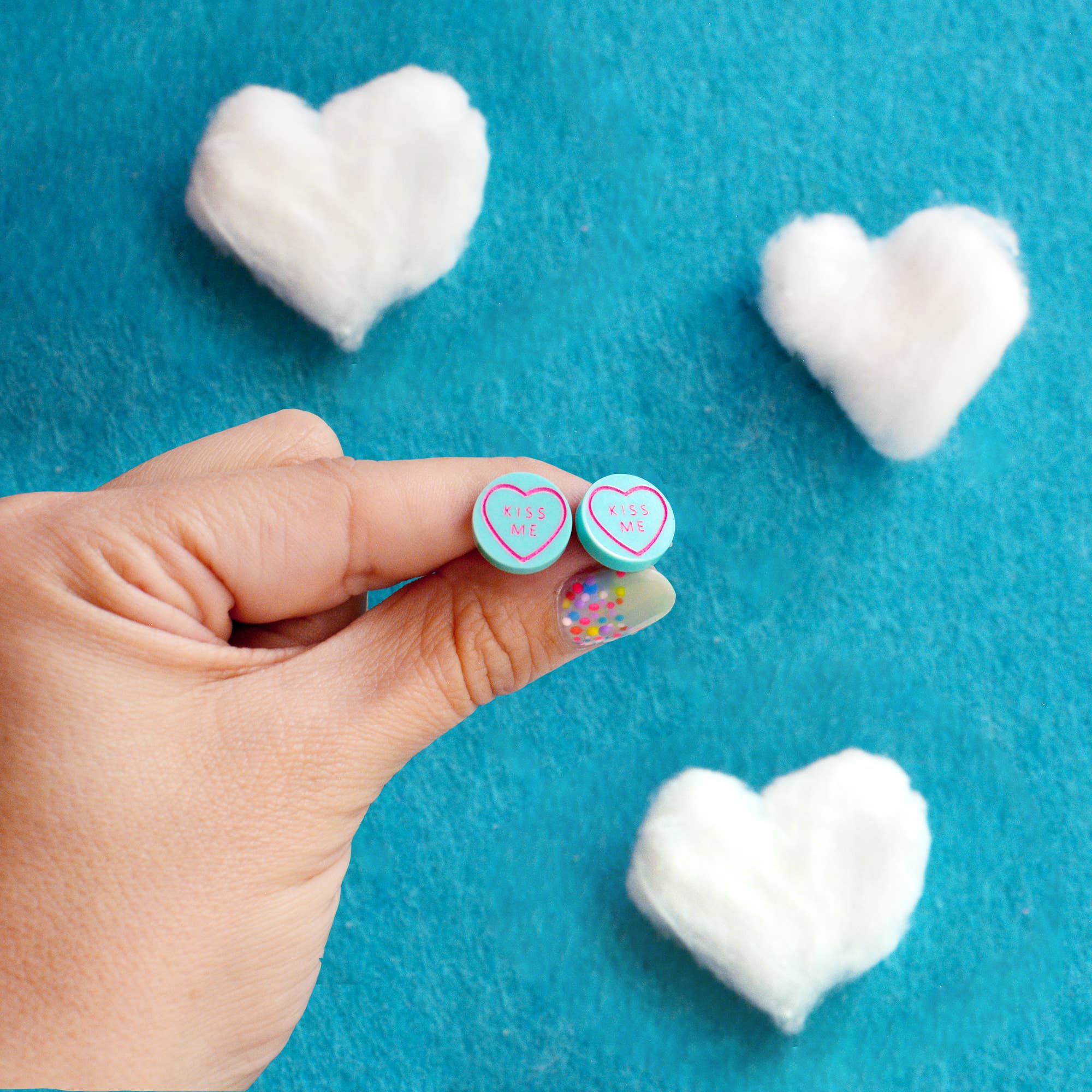 Silly Loaf - Wholesale Stud/Post Earrings - Valentines Sweetie Love Hearts Stud Earrings0