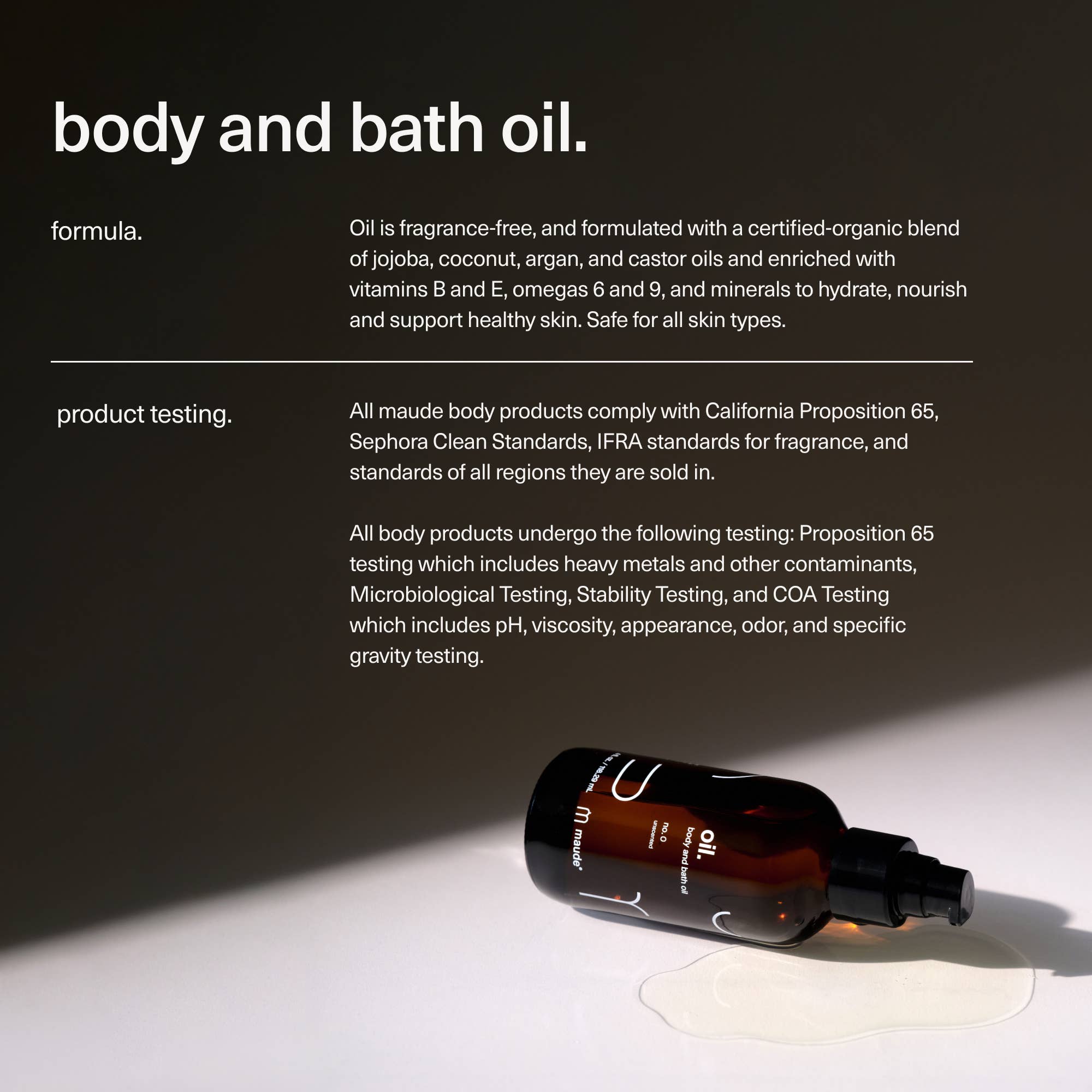 maude - Wholesale Bath/Body Oil - Oil no. 0 - bath & body massage oil, wellness gifts, 4 oz.5