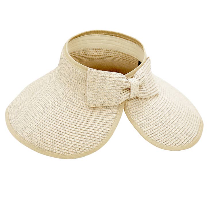 Cap Zone - Wholesale Straw Hat - Women's - Pack and Go Paper Straw Wide Roll-Up Sun Hat