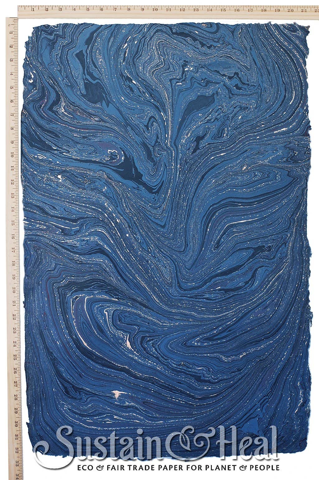 Sustain & Heal - Wholesale Flat Wrap - Dark Blue Marble Sheet #212