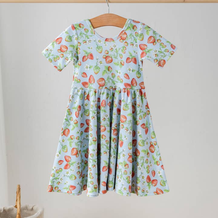 Strawberry Fields Organic Cotton Twirl Dress for wholesale by Nola Tawk