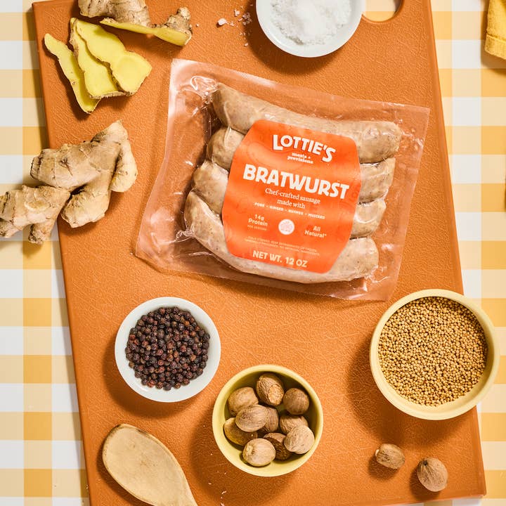Lottie's Meats - Wholesale Sausage - The Bratwurst | Fully Cooked Sausage | 12 Packs Per Case