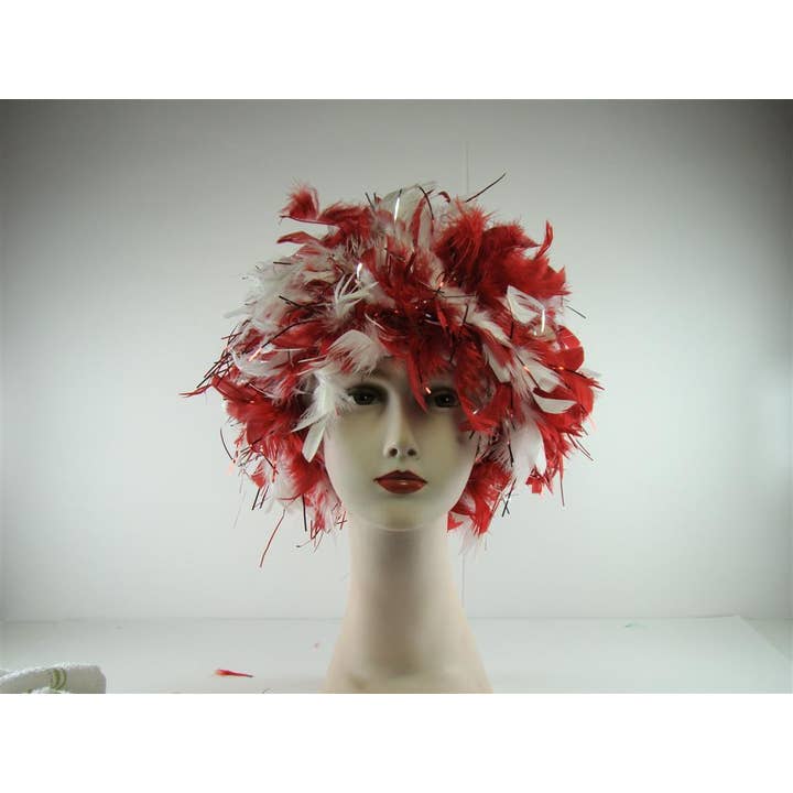 Mardi Gras Creations - Wholesale Wig/Hair Piece - Multicolor Feather Wig6