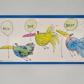 Foldet lykønskningskort (emne # 1216). DIN A6-format. for engroshandel hos CARD-ART