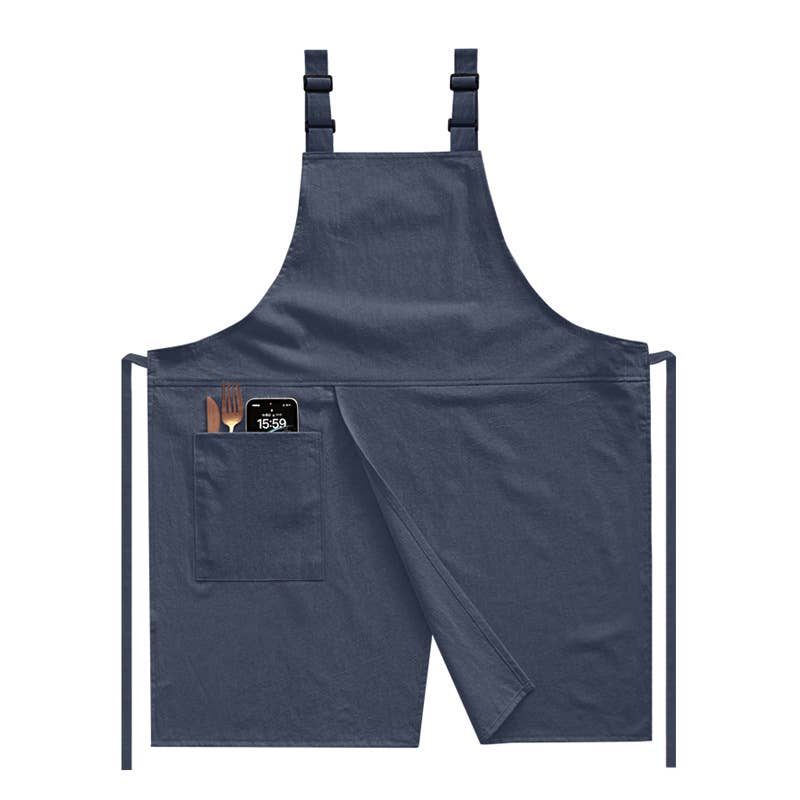 HanNicara - Wholesale Schort - Katoenen Linnen Dubbelband Keukenschort M25W2573