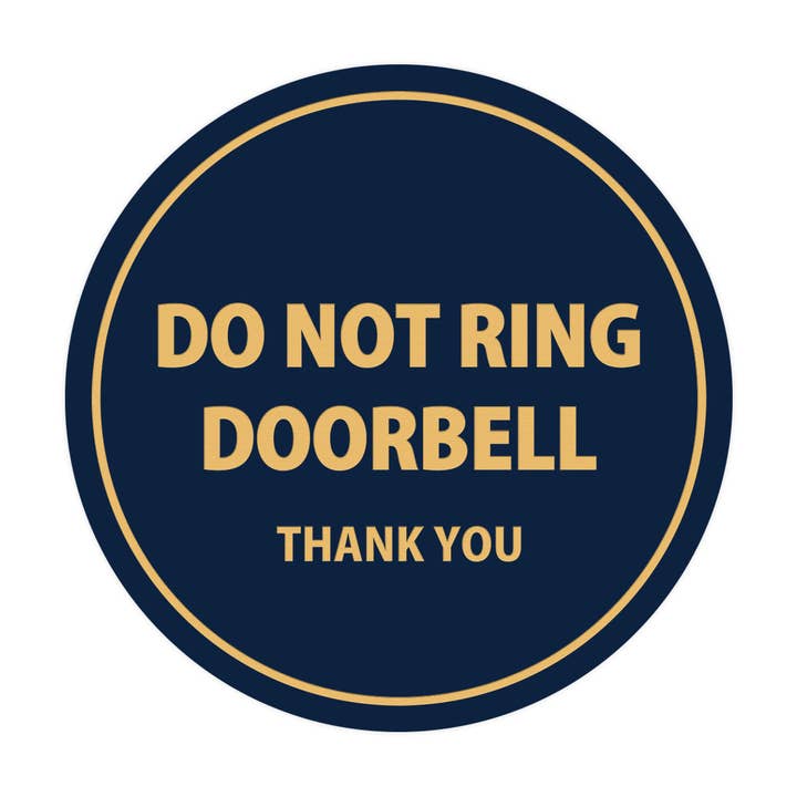 Signs ByLITA Circle Do Not Ring Doorbell Sign for wholesale by All Quality