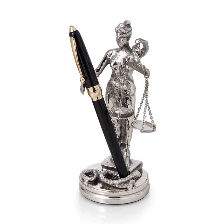 Antik sølv forgyldt Lady Justice for engroshandel hos BeyBerk International