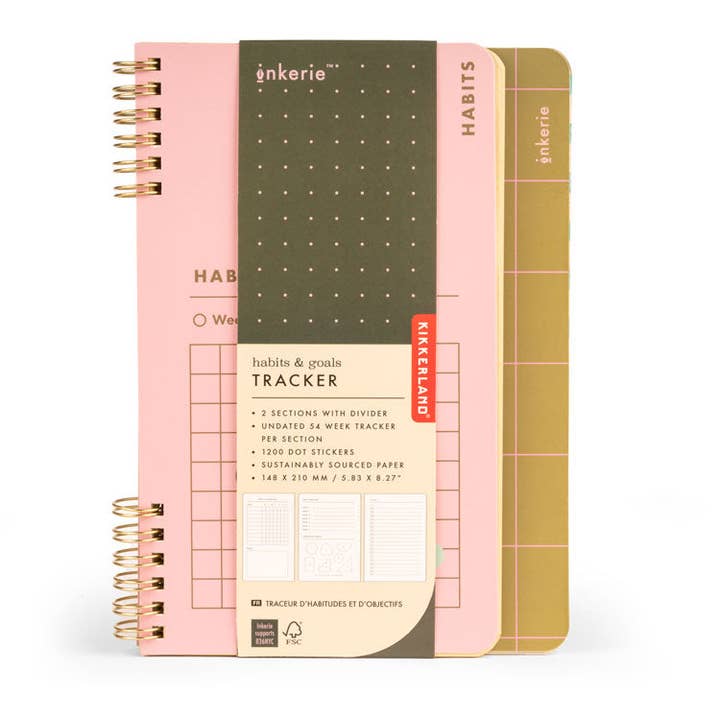 Kikkerland Design Inc - Wholesale Planner - Habit & Goals Tracker