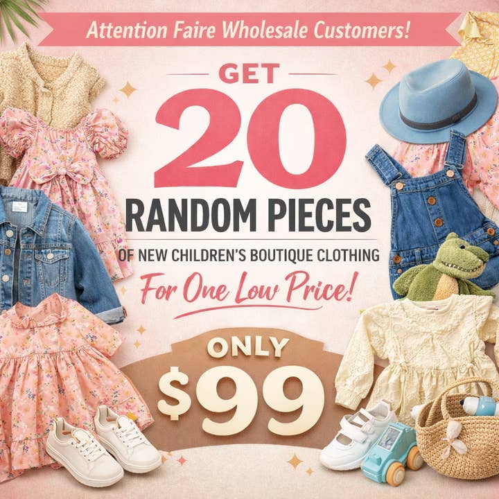 20 Piece Children’s Boutique Clothing Mystery Bundle for wholesale by Bayou Born