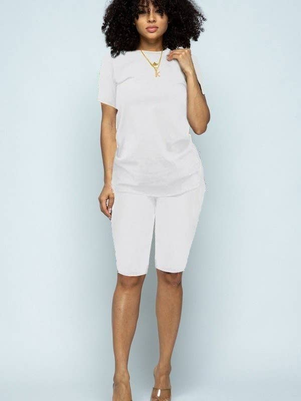 Two Piece Set Women Biker Shorts Sets Casual Tracksuit Summe for wholesale by SJL Apparel