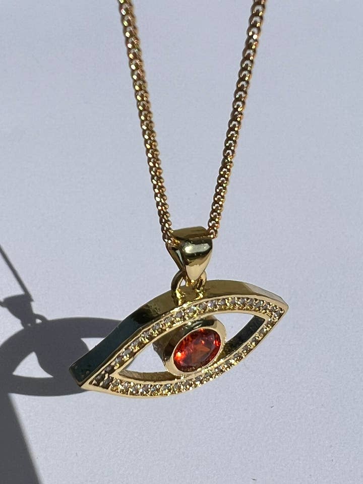 Red Evil Eye Amulet Necklace for wholesale by 23North Jewelry