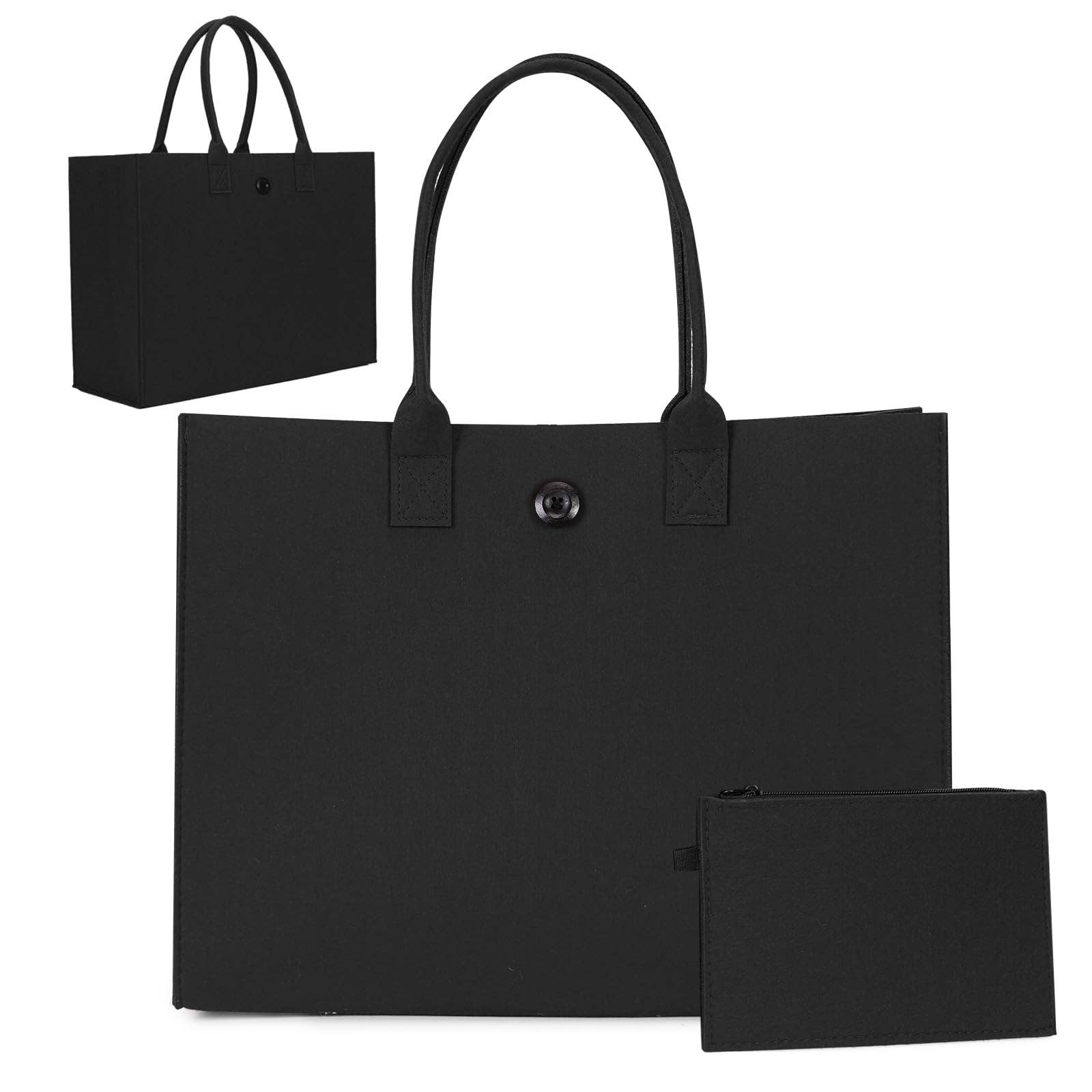 wandf – wholesale Livsmedels-/Shoppingväska – ECOHUB tålig återanvändbar kasse i återvunnet filttyg54