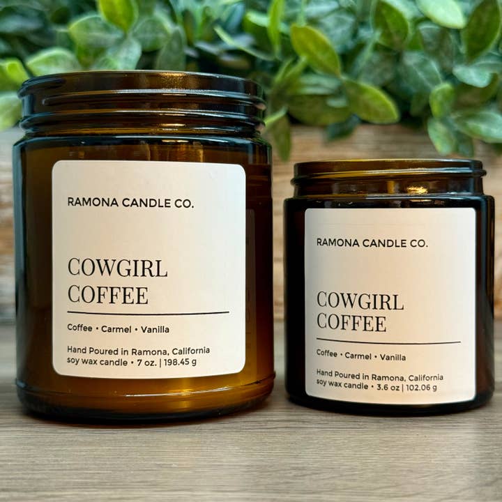Cowgirl Coffee for wholesale by Ramona Candle Co.