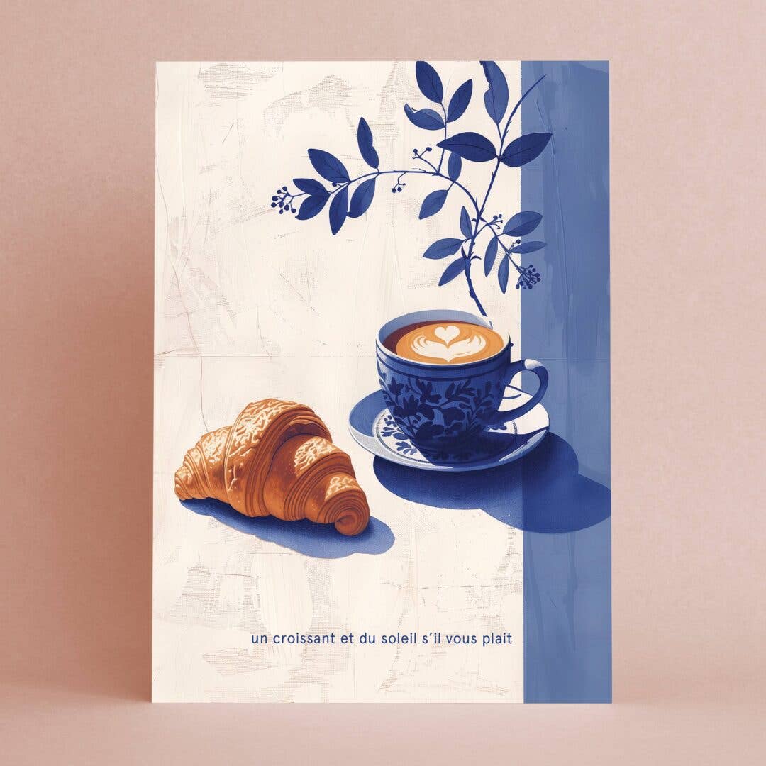 Botanopia - gifts , decor and cards for plant lovers - Wholesale Everyday Greeting Card - Un croissant et du soleil | Everyday Greeting Card in French1