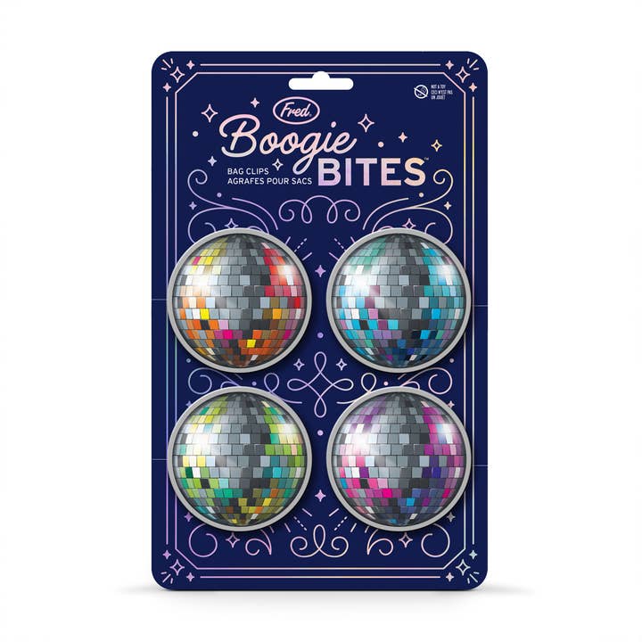 Boogie Bites - Disco Ball Bag Clips - Set of 4 for wholesale by Fred & Friends