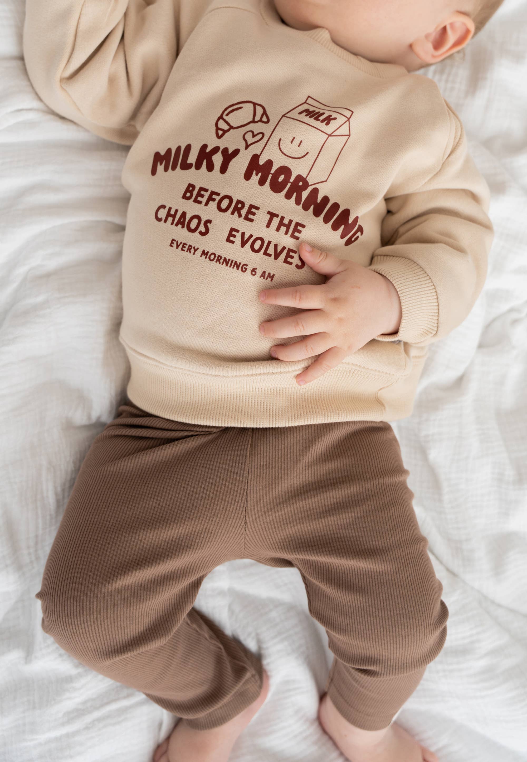 Liliput - Wholesale Sweatshirt – Baby - Milky Morning Sweatshirt beige Mini and Me Edition1