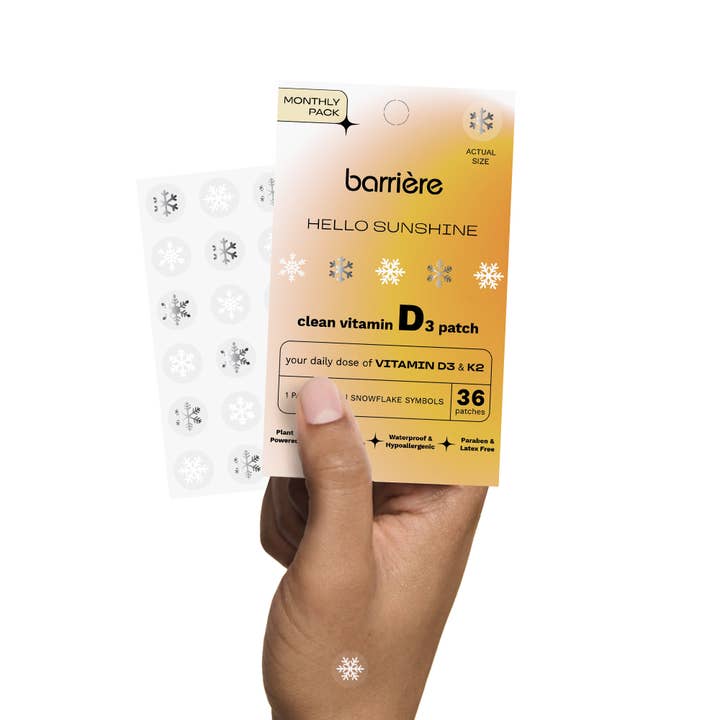 HELLO SUNSHINE clean Vitamin D3 patch 6pk- Snowflake and other Purchase Wholesale d3 and k2. Free Returns & Net 60 Terms on Faire trending on Faire.