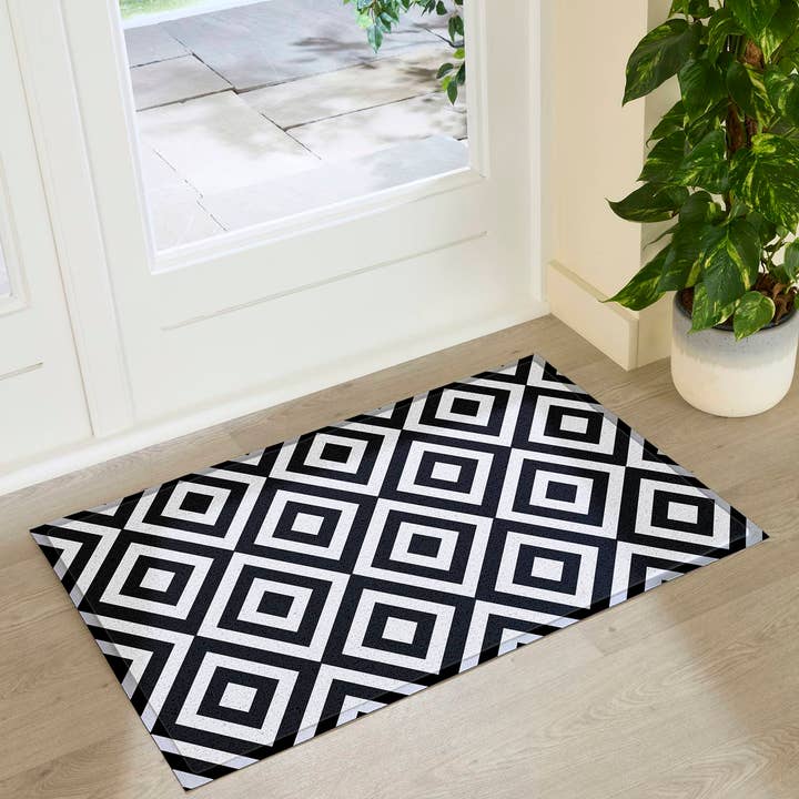 Paillasson Black Diamond (90 x 60 cm) pour la vente par Artsy Mats