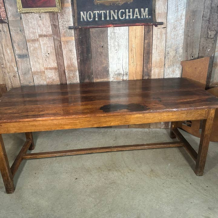 Antieke Franse kastanjebruine reftertafel, ca. 1800 voor wholesale door belvoir