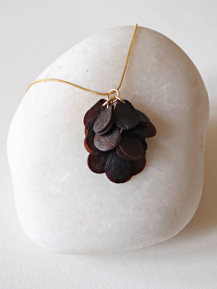 The Kelp Cluster, Necklace. Gold for wholesale by Jasmine Linington