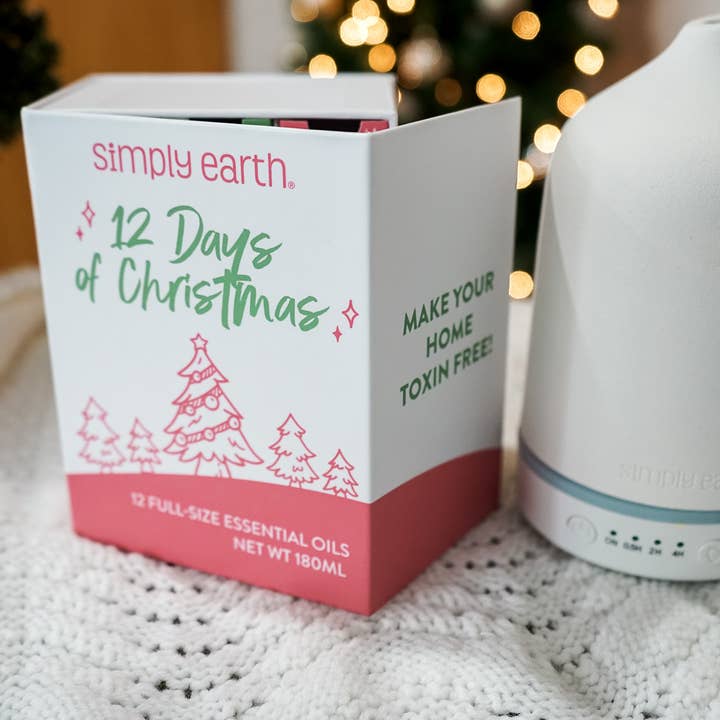 Simply Earth - Wholesale Essential Oil - 12 Days of Christmas Calendar (Oil Set)