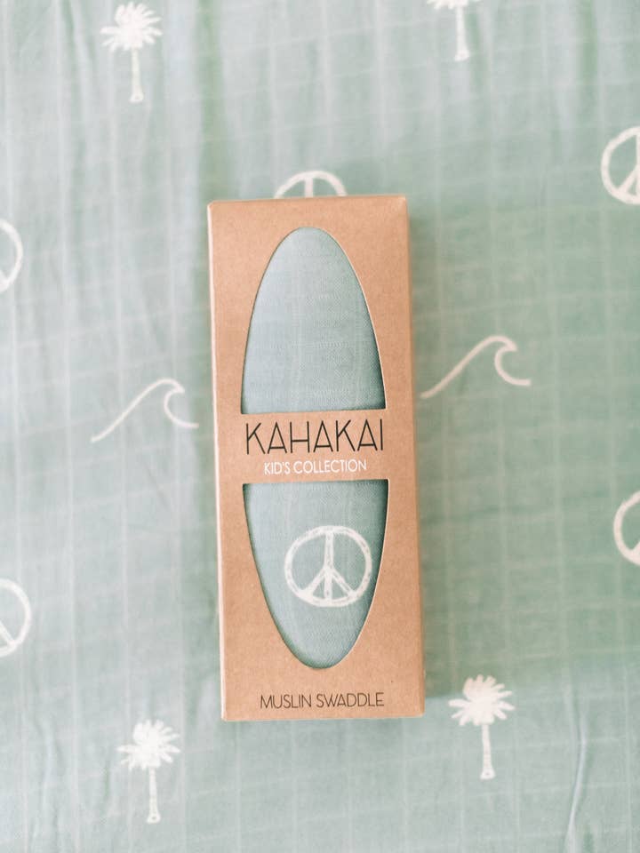 Kahakai Kids Collection - Wholesale Swaddle - Baby - Peace Beach Swaddle