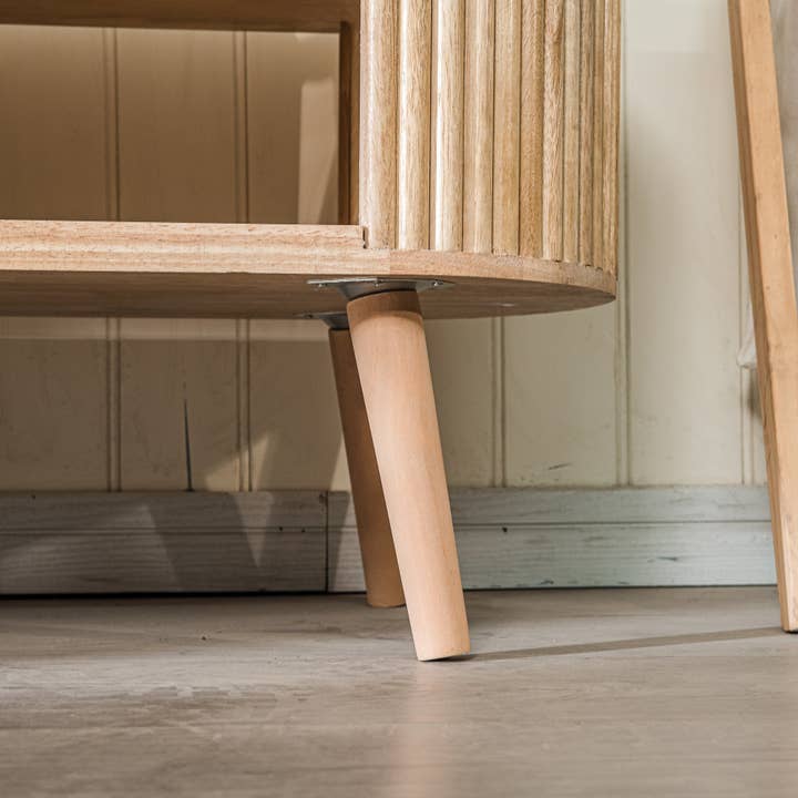 Nordlys - Wholesale Bench - ISUMI Beige Velvet and Wood Storage Bench