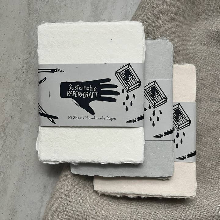 Sustainable Paper+Craft - Wholesale Sketchbook/Sketchpad - Handmade Paper Sheet Set in A2