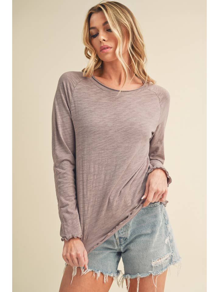 AEMI + CO - Wholesale T-Shirt - Women's - 8288DN Gwen Baby Long Sleeve Top42