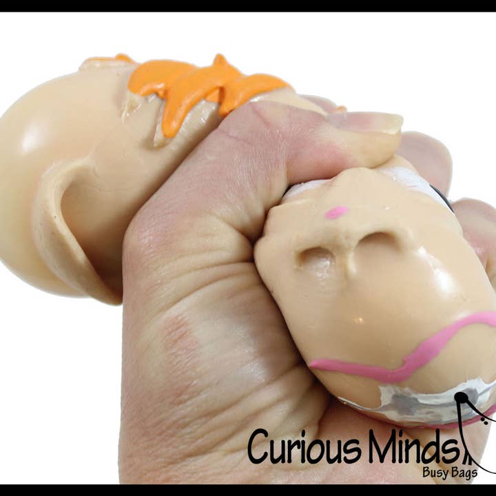 Curious Minds Toys - Wholesale Squishy Toy - Kids & Baby - 1 Pimple Face Squishy Stress Ball - Zit Popping Fun Fidget -4