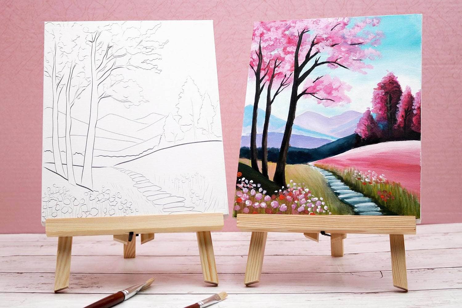 The Artist's Nest - Vendita all'ingrosso Set da disegno - Bambini e neonati - Set di Tele Pre-disegnate Guidate - Viste Vol. 110