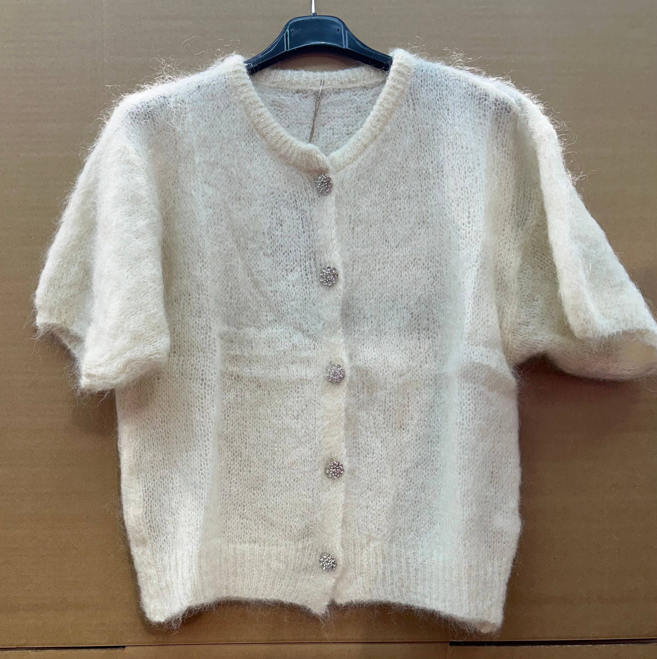 LÉA & LUC – wholesale Kofta - Dam – Mohairkofta med korta ärmar REF. 2157921