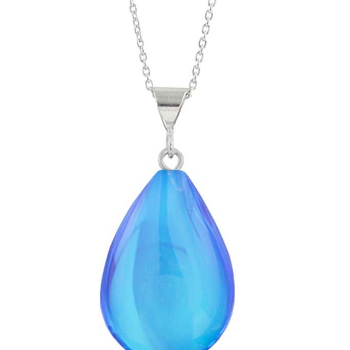 LeightWorks - Wholesale Pendant/Charm Necklace - Small Drop Pendant Sterling Silver Crystal Jewelry Necklace