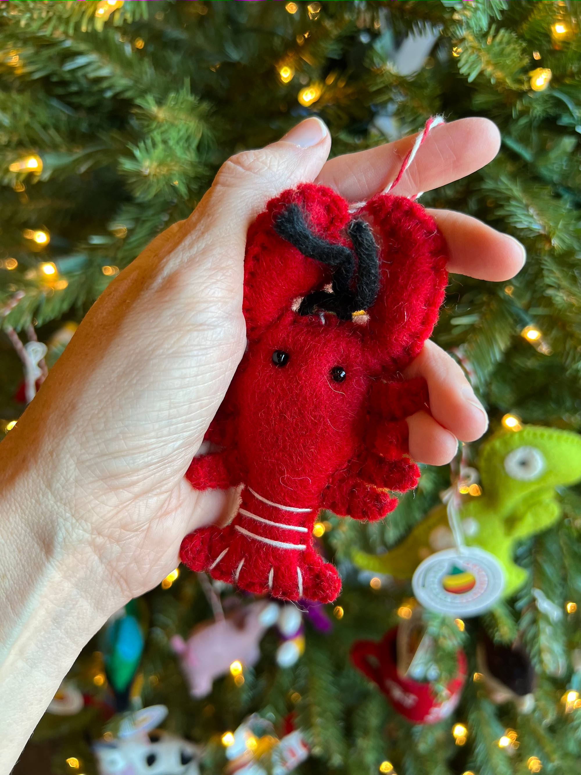 Ornaments 4 Orphans - Wholesale Ornament - Lobster Felt Wool Christmas Ornament2