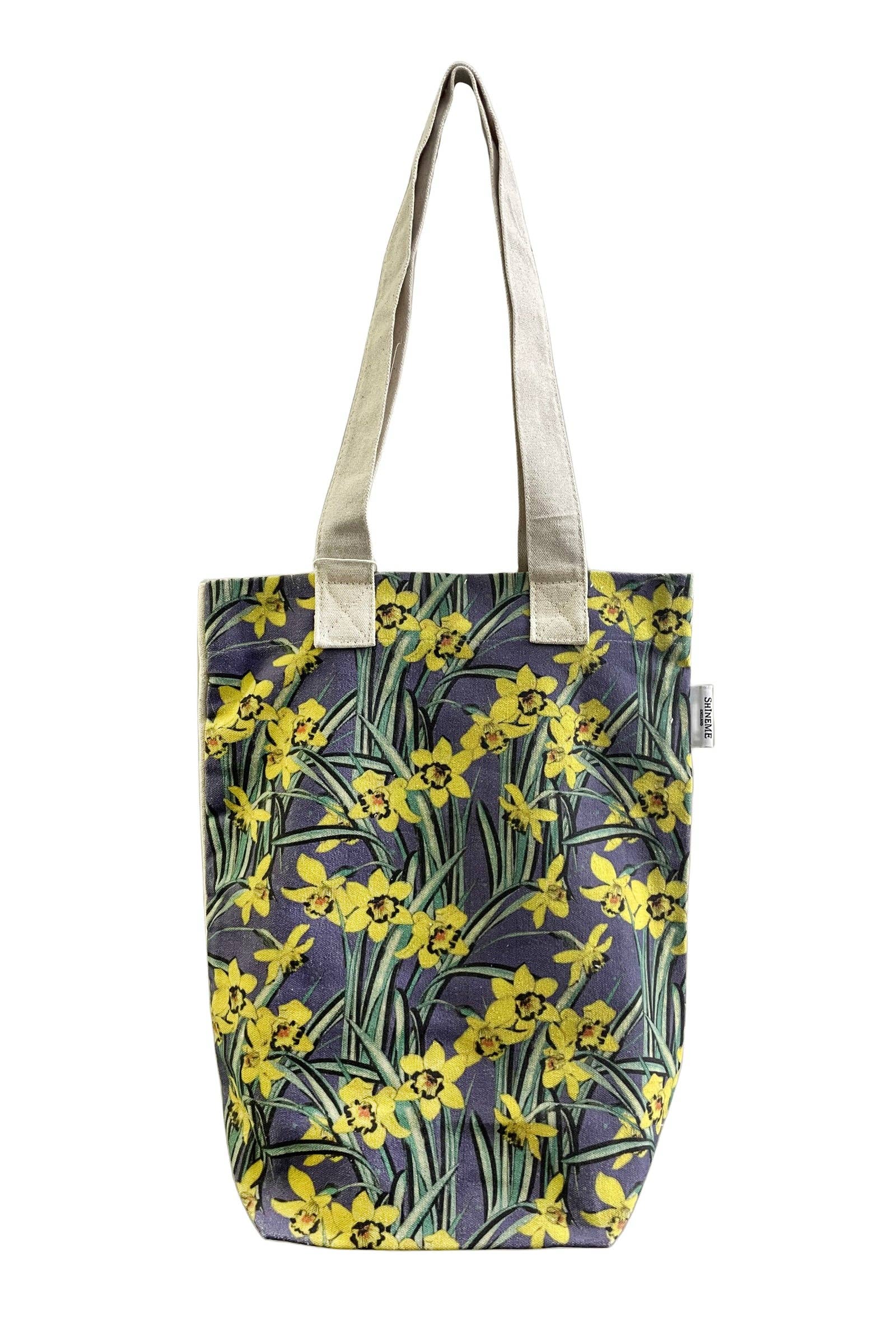 Multi Daffodil Spring Floral Cotton Tote Bag for wholesale on Faire