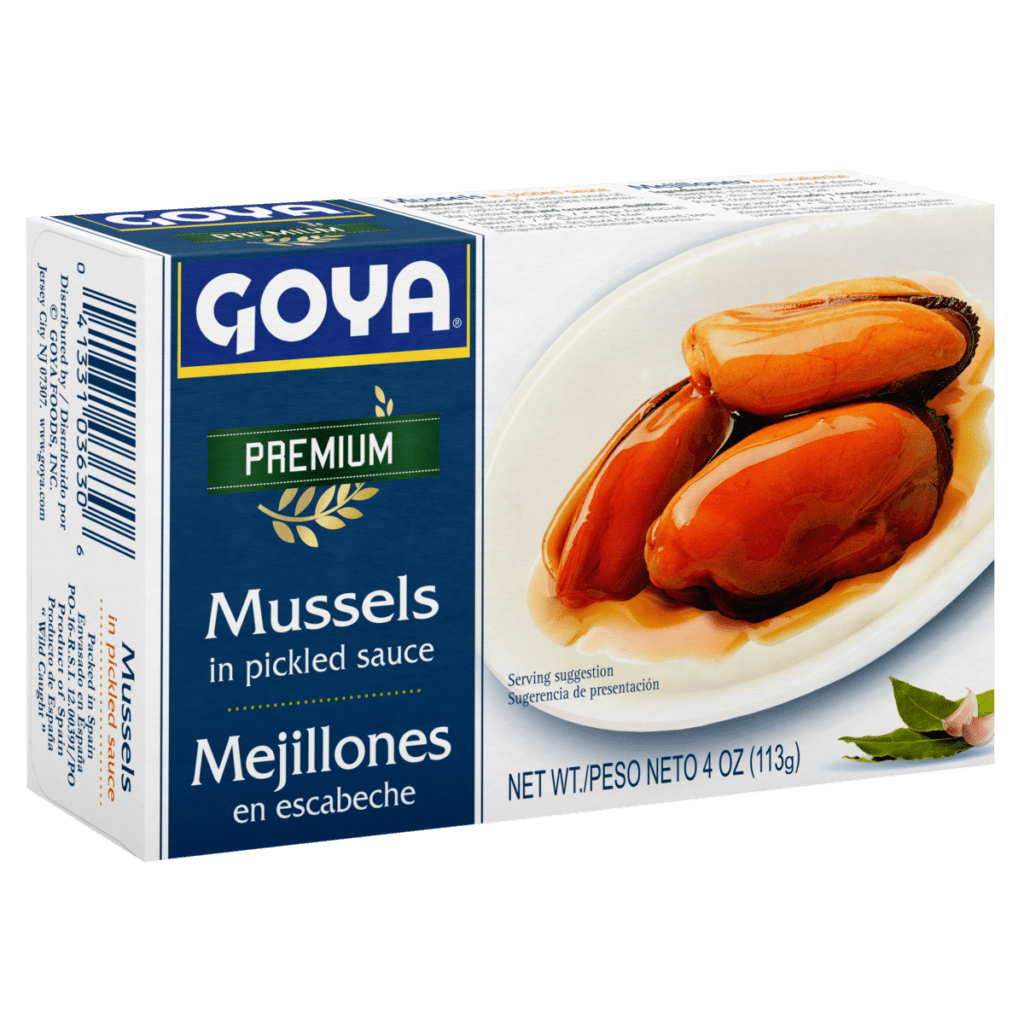 L&F Universal Goods - Wholesale Fish/Seafood - GOYA Mejillones Escabeche 24/4OZ0