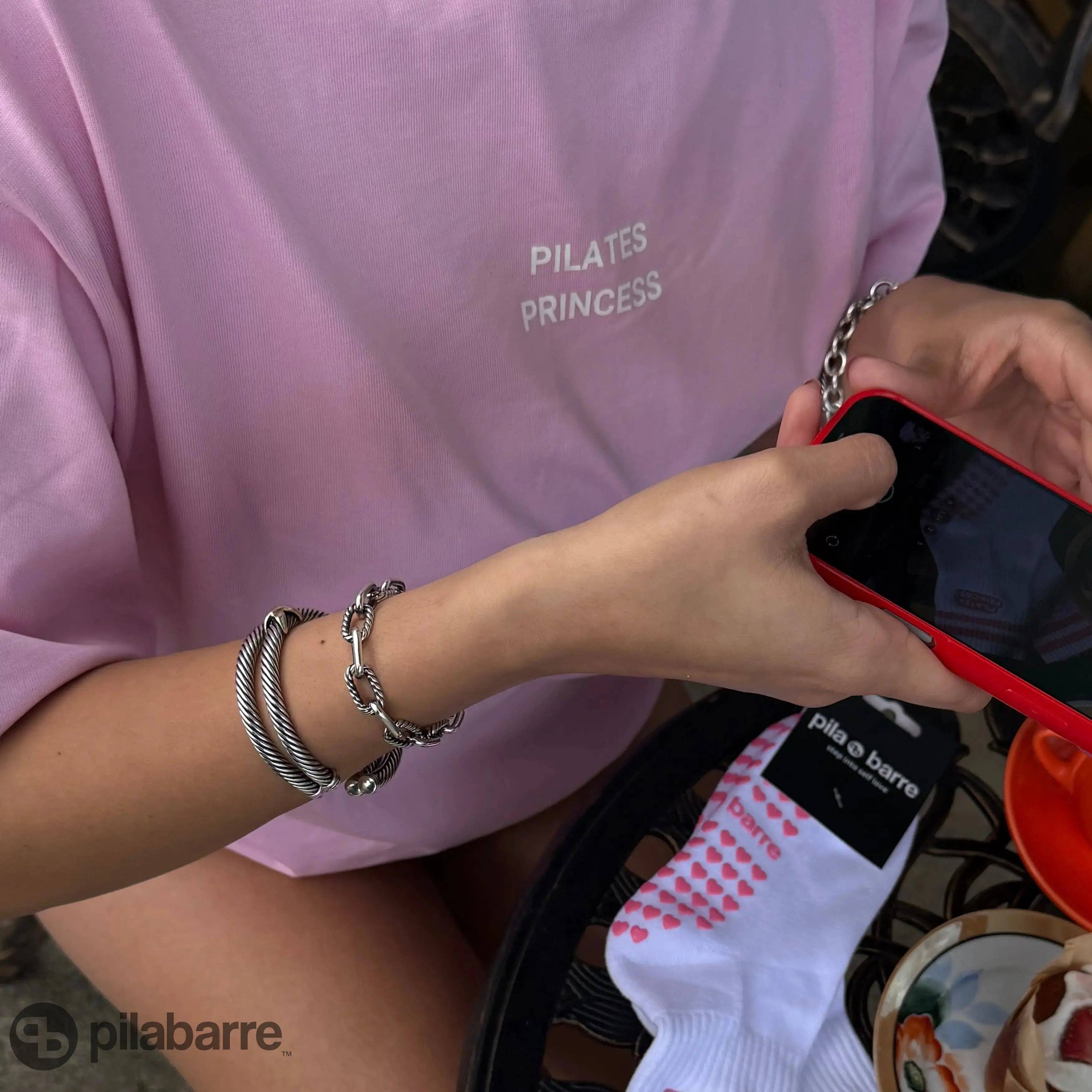 Pilabarre - Vente Chemise – femme - T-shirt Pilates Princess rose clair1