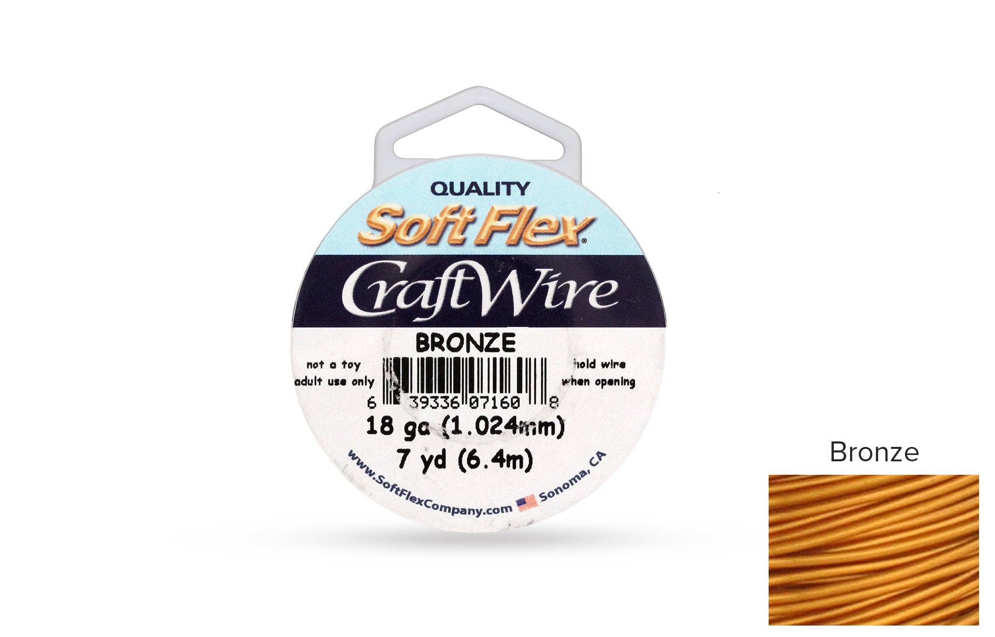 Plazko – material para artesanato por atacado – Fio de Artesanato Soft Flex 18 Gauge Bronze - 1 rolo