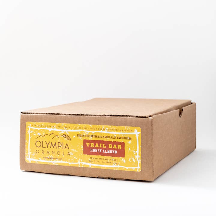 Olympia Granola - Wholesale Snack Bar - Olympia Granola Honey Almond Trail Bar Granola Bar Case
