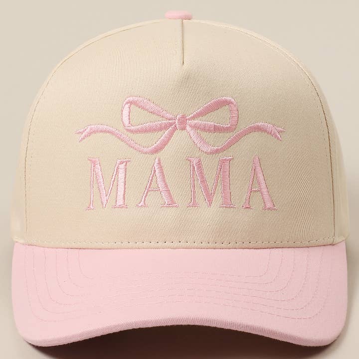 Fashion City - Wholesale Trucker Hat - Women's - MAMA Ribbon Embroidered Two-Tone Trucker Hat26