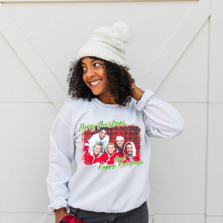 Felpa Nsync Gildan Buon Natale e buone feste per la vendita all'ingrosso da parte di 417 Designs LLC