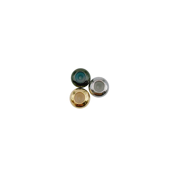 Beads Creation - Wholesale Clasp - Gold Filled Rondelle Rubber Stopper Bead Clasp, CL4502
