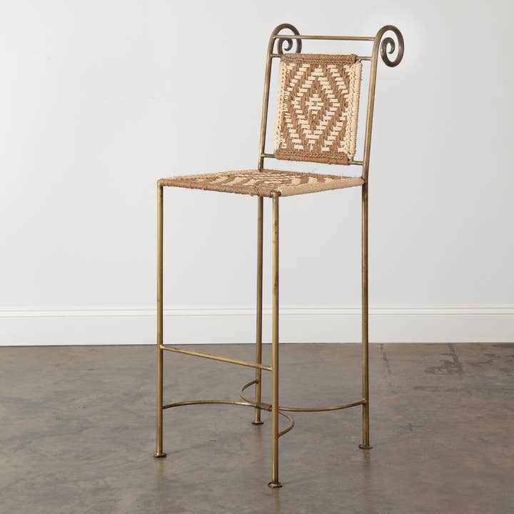 CTW Home Collection - Wholesale Stool - Aurelia Macrame Bar Stool