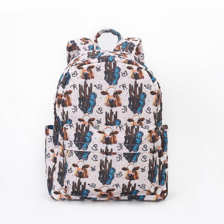 sassy kids palace - Wholesale Backpack - Kids - Cow Print & Cactus Children's Versatile Backpack