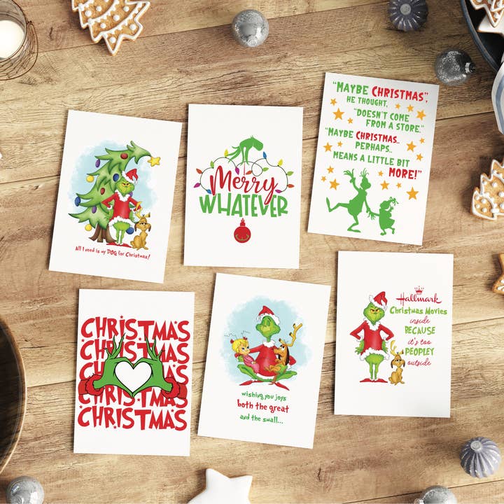 Grinch Inspired Holiday Card Pack of 6 for wholesale by paper + petals