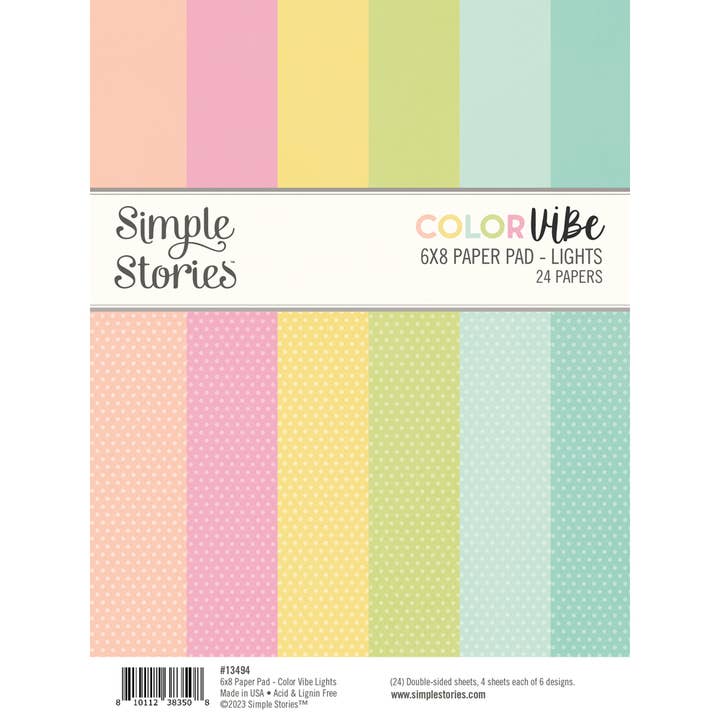 Color Vibe Lights - 6x8 Pad for wholesale by Simple Stories