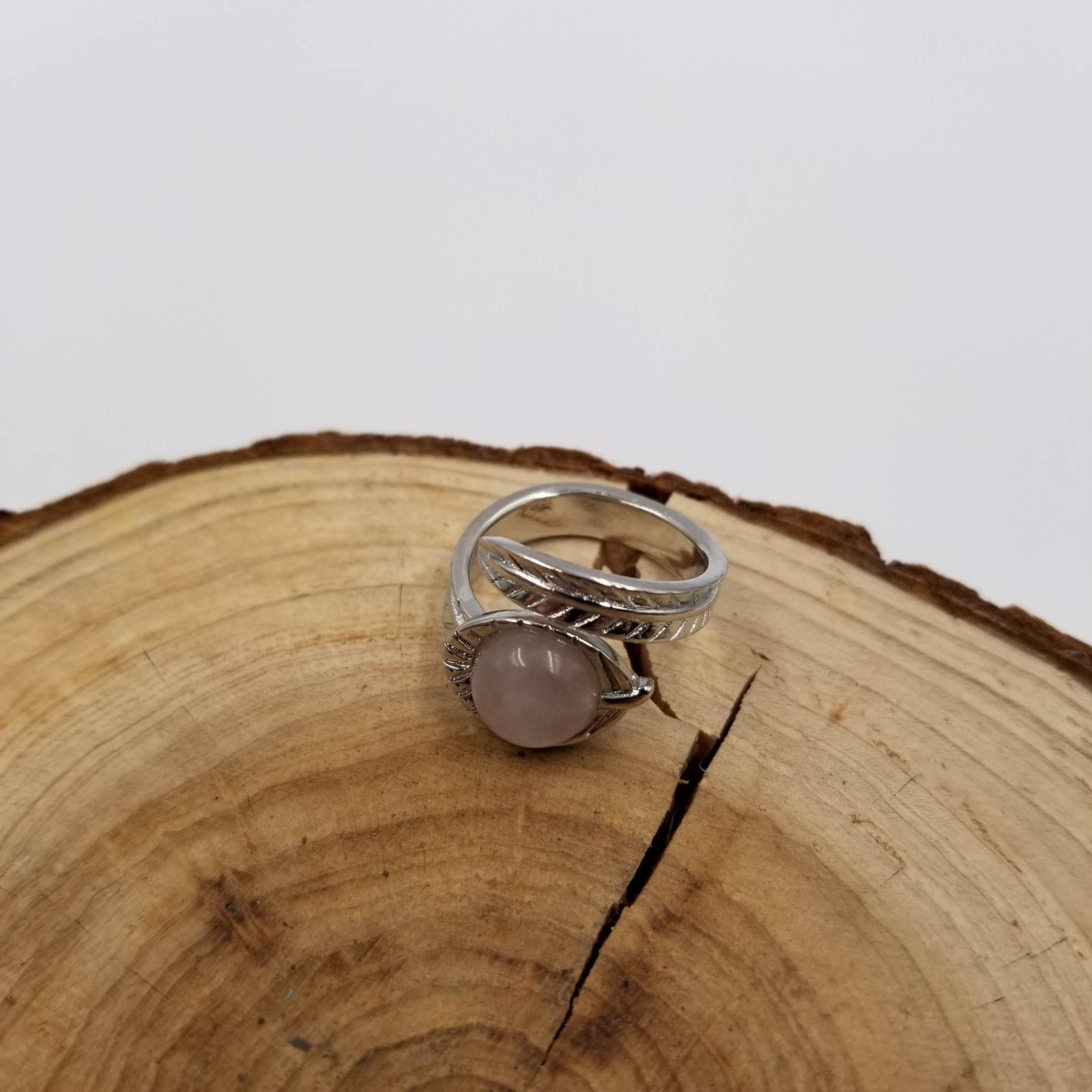 CHAKRA JEWELRY - Wholesale Single Stone/Solitaire Ring - Vintage Silver Natural Stone Open Ring0