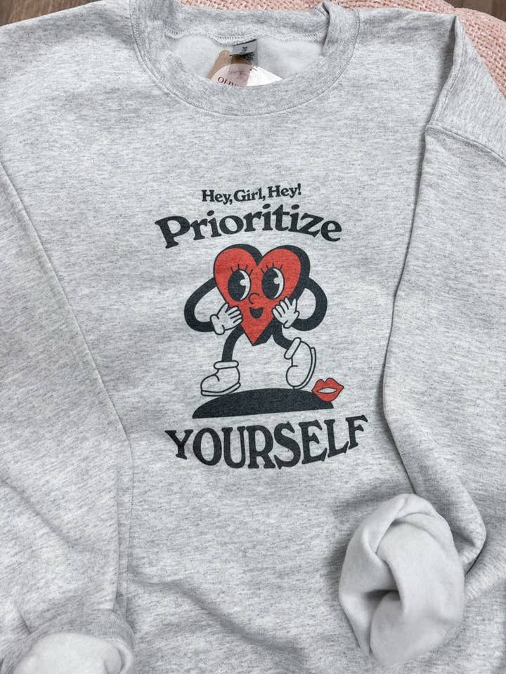 Felpa Prioritize Yourself per la vendita all'ingrosso da parte di OliviaGrace & Co.